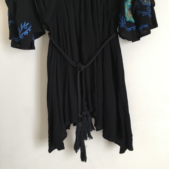 Free People | Cora Dress Black Embroidered Mini S - Picture 5 of 8